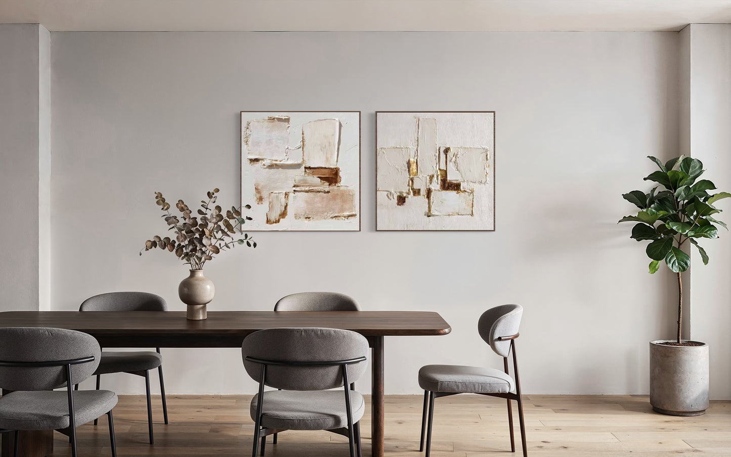 Ivory Strada I & II
2-Piece Set｜抽象レリーフアートパネル2枚セット